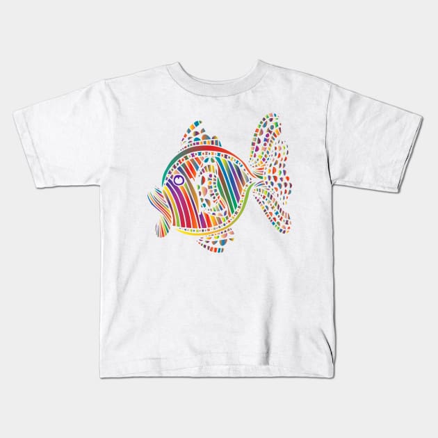 Colorful Fish Kids T-Shirt by expressimpress